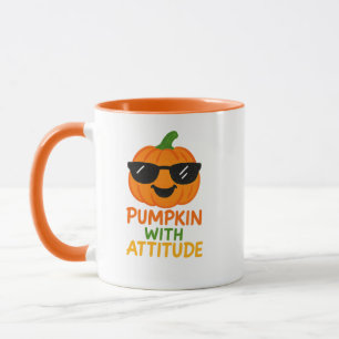 Pumpkin With Attitude Funny Halloween Coffee Mug