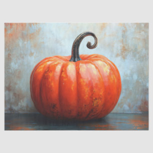 Pumpkin with Curled Stem Decoupage Tissue Paper