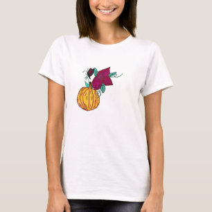 Pumpkin with Purple Butterfly T-Shirt