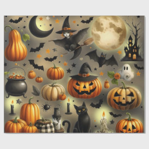 Pumpkin wrapping paper