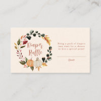 Pumpkin Wreath Baby Shower Diaper Raffle