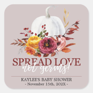 Pumpking Hand Sanitizer labels Personalized fall