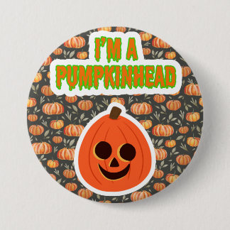 Pumpkinhead 3 w/ background 7.5 cm round badge