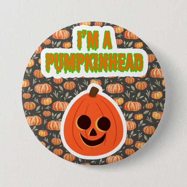 Pumpkinhead 3 w/ background 7.5 cm round badge (Front)