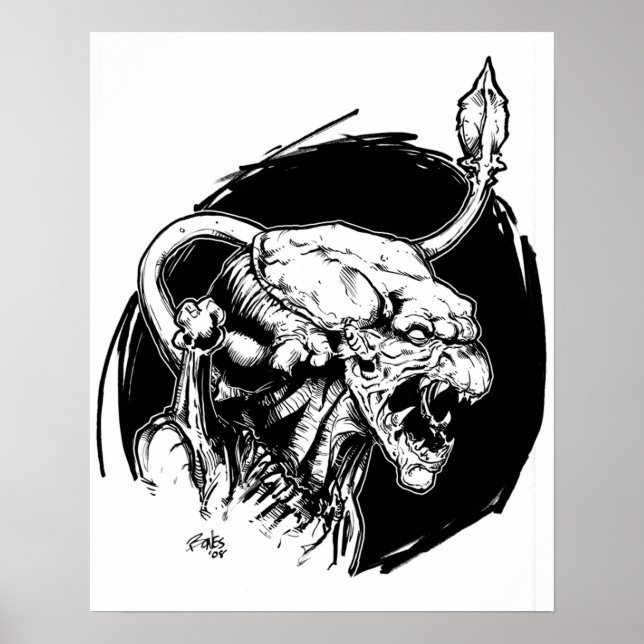 PUMPKINHEAD BLACK AND WHITE POSTER (Front)