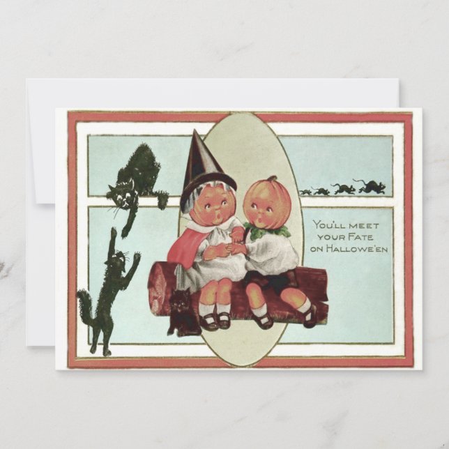 Pumpkinhead Black Cat Mouse Full Moon Log (Front)