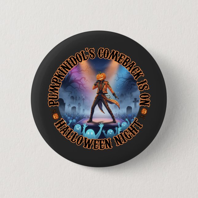 Pumpkinidol Halloween Concert Ghost Fans Spooky  6 Cm Round Badge (Front)