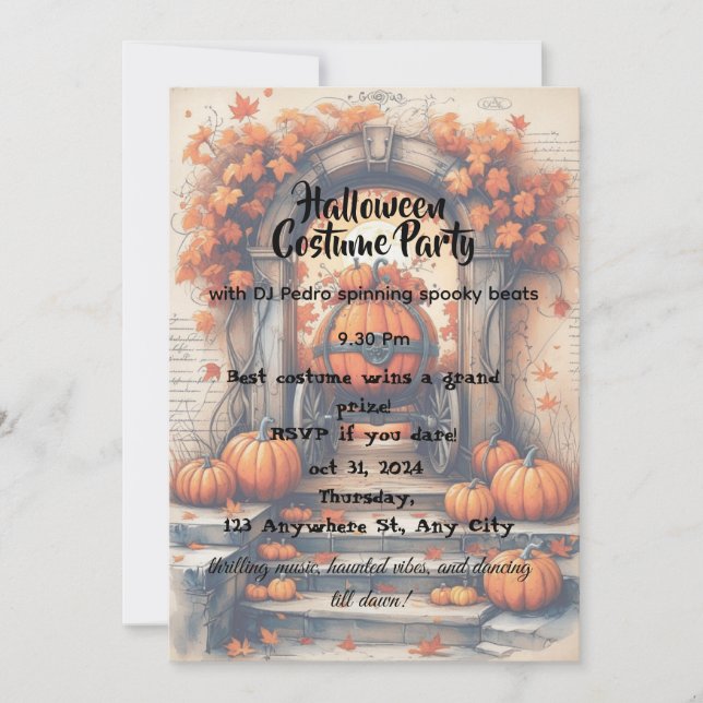 Pumpkinlicious Halloween Party Invitation (Front)