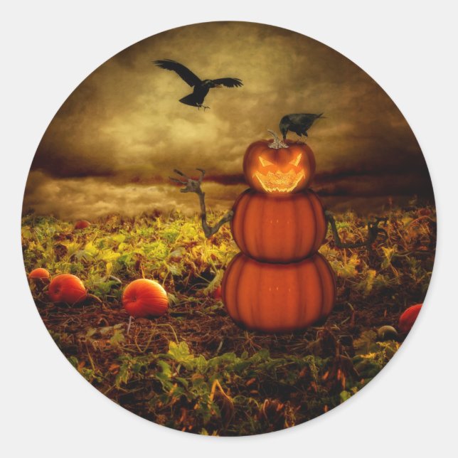 Pumpkinman Classic Round Sticker (Front)