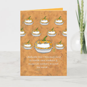 PumpkinPatch Masked Healthcare fromMe Thanksgiving Card