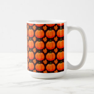 Pumpkins and Autumn Leaves Coffee Mug