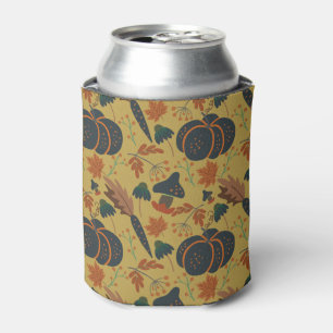 Pumpkins and carrots seamless pattern can cooler