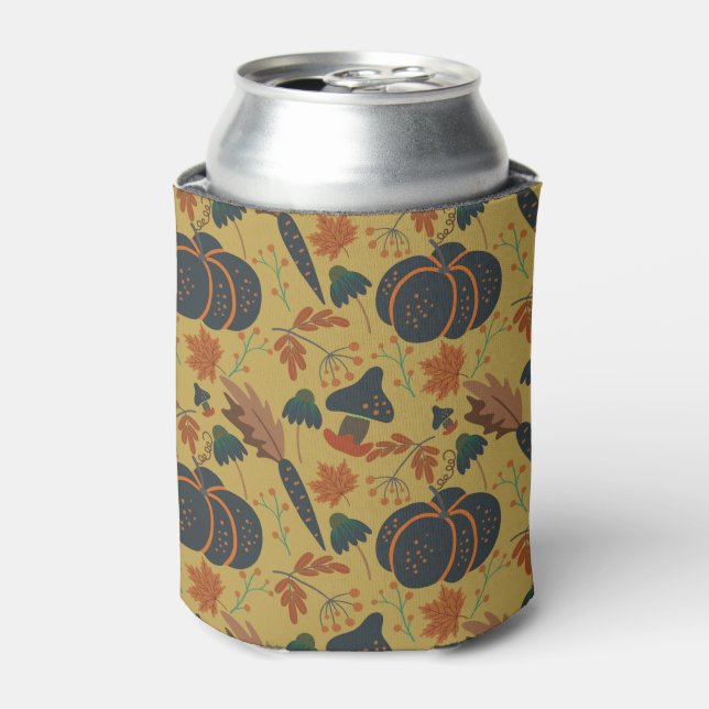 Pumpkins and carrots seamless pattern can cooler (Can Front)
