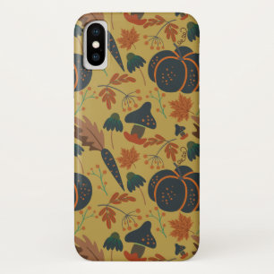 Pumpkins and carrots seamless pattern iPhone x case