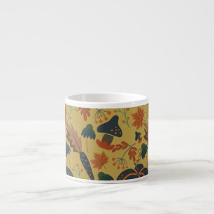 Pumpkins and carrots seamless pattern espresso cup