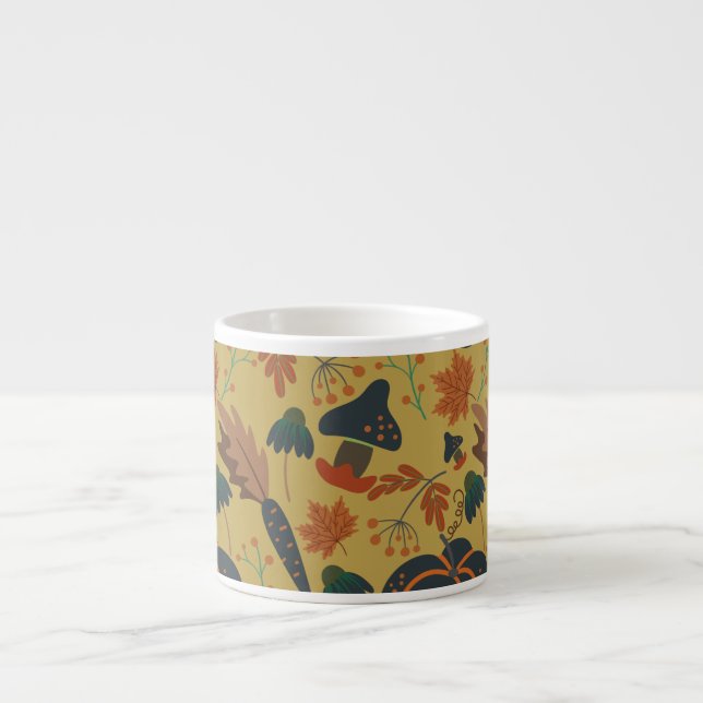 Pumpkins and carrots seamless pattern espresso cup (Front)