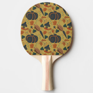 Pumpkins and carrots seamless pattern ping pong paddle