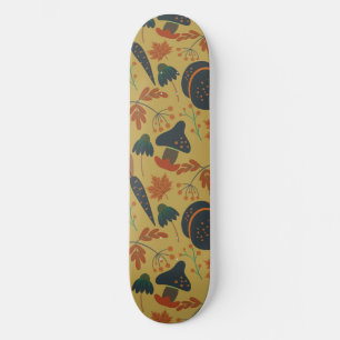 Pumpkins and carrots seamless pattern skateboard