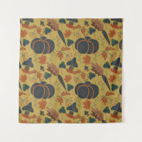 Pumpkins and carrots seamless pattern