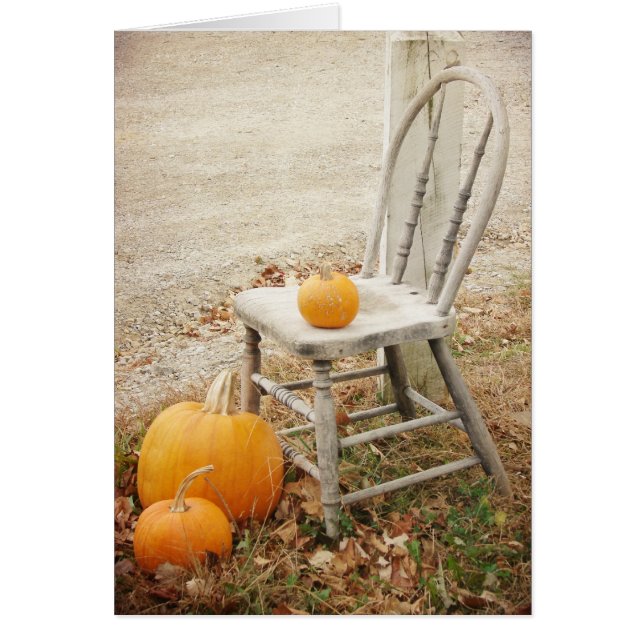 Pumpkins and Chair, Thanksgiving (Front)