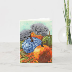 Pumpkins and Kittens Card