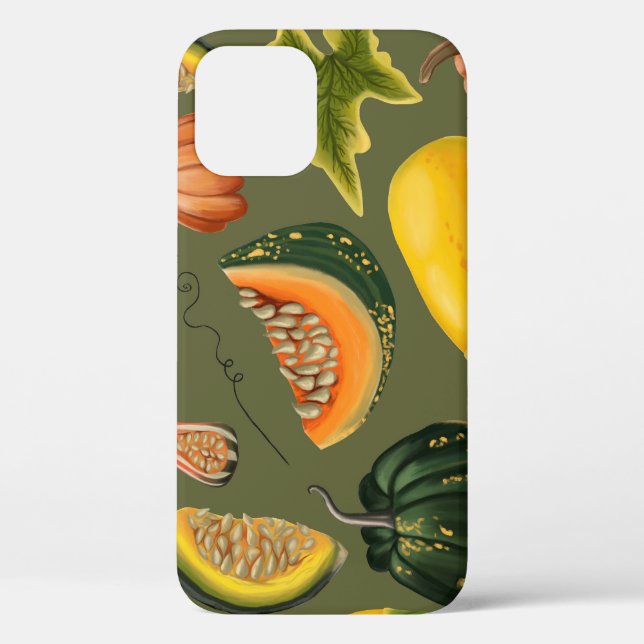 Pumpkins and Leaves: Autumn Greenery Case-Mate iPhone Case (Back)