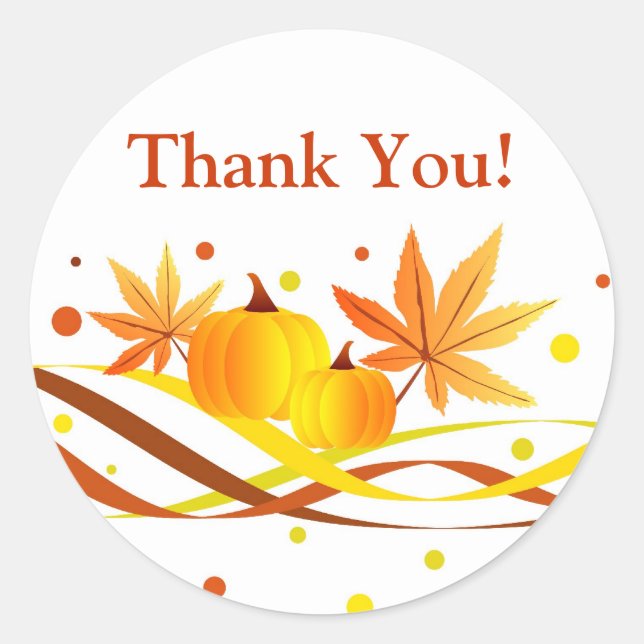 Pumpkins and leaves - Sticker (Front)