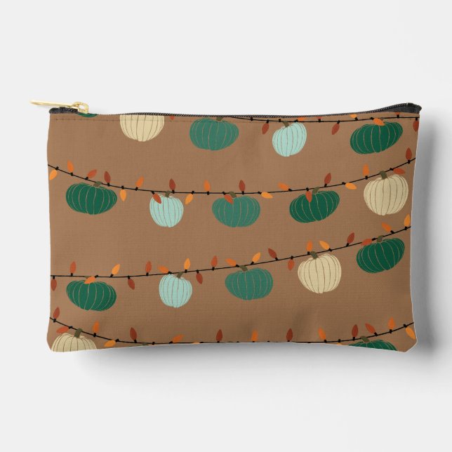 Pumpkins and Lights Accessory Pouch (Front)