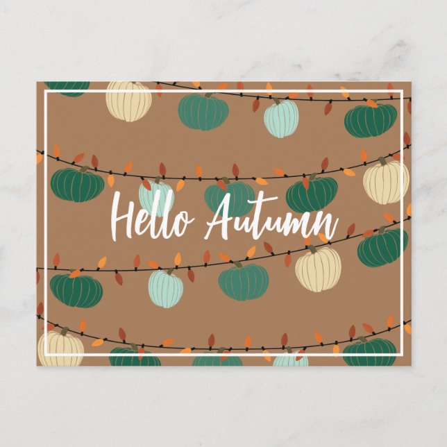 Pumpkins and Lights Postcard (Front)