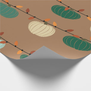 Pumpkins and Lights Wrapping Paper