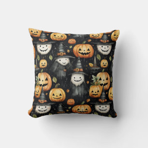 Pumpkins and Monsters Halloween  Cushion