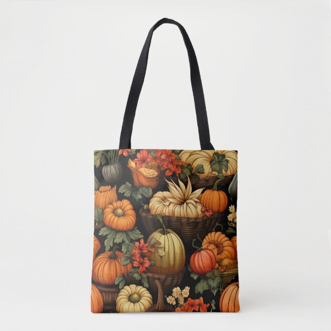 Pumpkins and More, Autumn, Tote Bag (Front)
