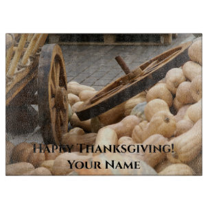 Pumpkins and Wheel Cutting Board