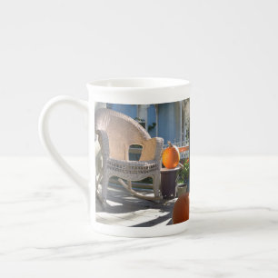 Pumpkins and Wicker Rocker - Martha's Vineyard Bone China Mug