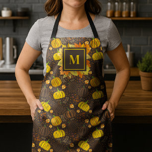 Pumpkins Autumn Fall Harvest Pattern Apron