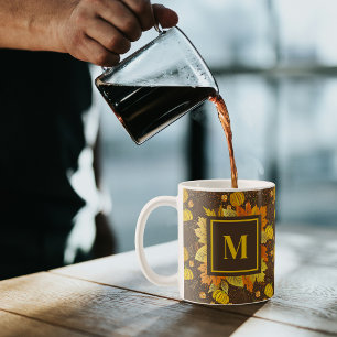 Pumpkins Autumn Fall Harvest Pattern Coffee Mug