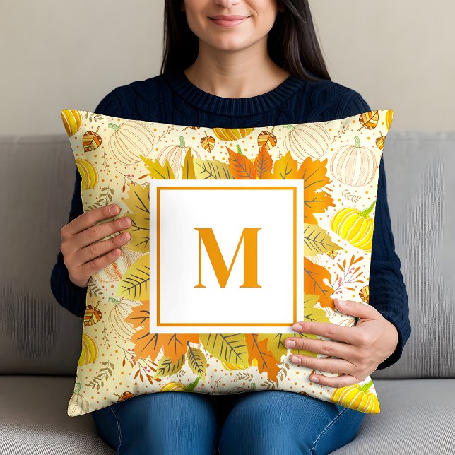 Pumpkins Autumn Fall Harvest Pattern Cushion (Creator Uploaded)