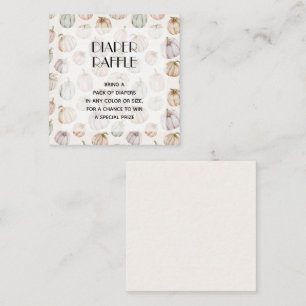 Pumpkins Baby Shower Diaper Raffle Enclosure Card