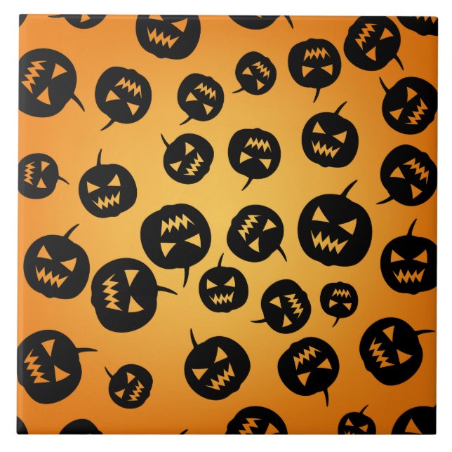 Pumpkins Ceramic Tile (Front)