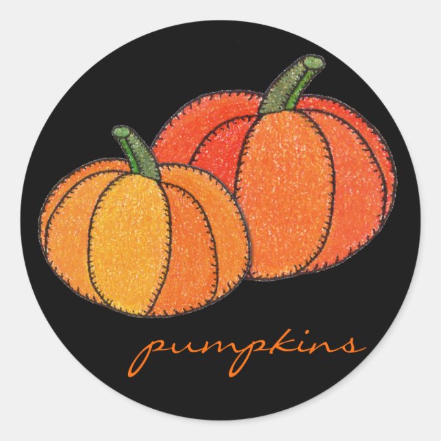 Pumpkins! Classic Round Sticker (Front)
