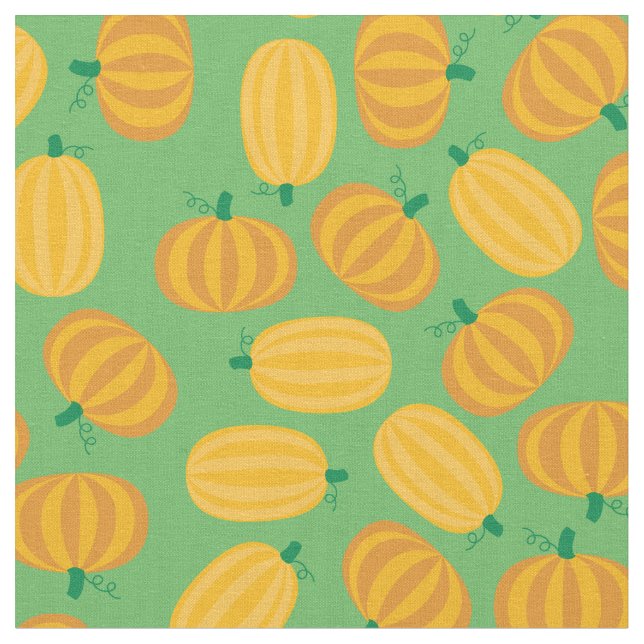 Pumpkins Fall Autumn Harvest Fabric (Close Up)