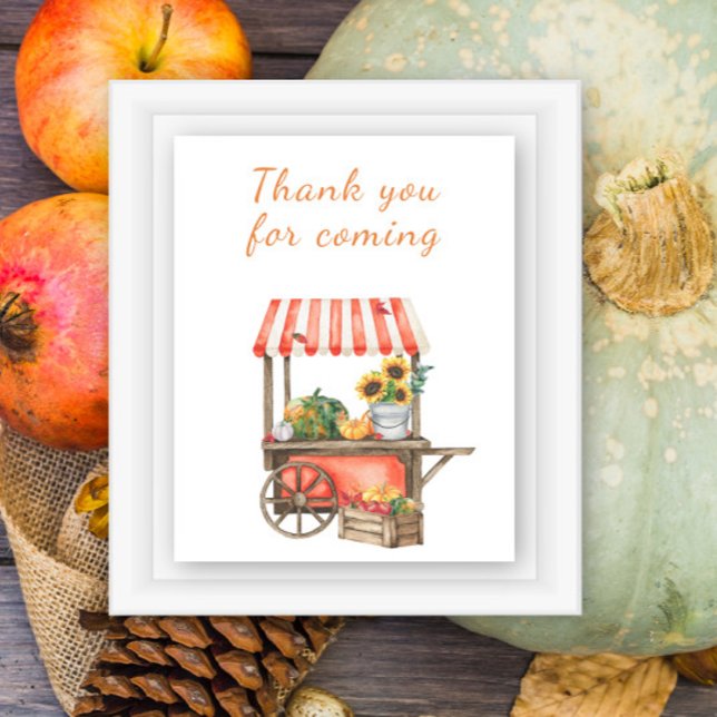 Pumpkins fall baby shower - thank you poster (Creator Uploaded)