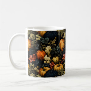 Pumpkins Floral Art Mug