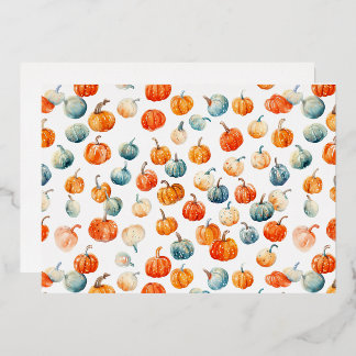 Pumpkins Foil Invitation
