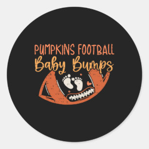 Pumpkins Football Ba Classic Round Sticker