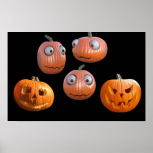 Pumpkins for Halloween. Poster