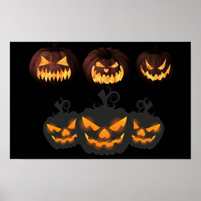 Pumpkins for Halloween. Poster (Front)