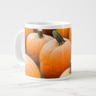 Pumpkins for Sale at a Farmer's Market Large Coffee Mug