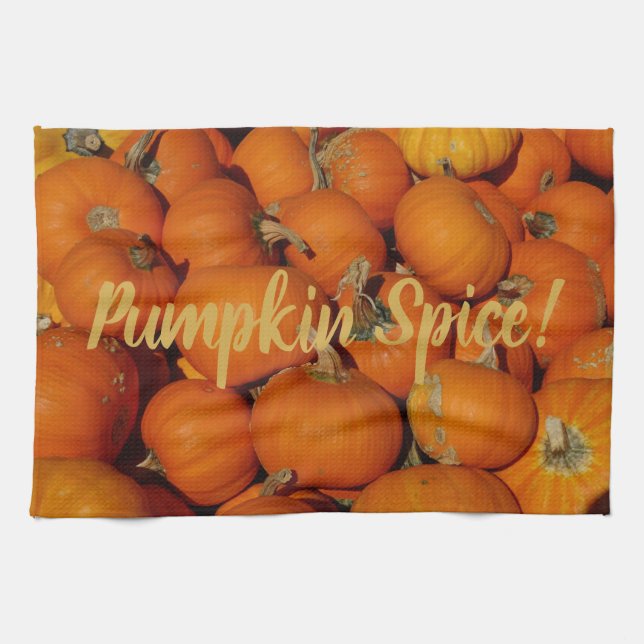 Pumpkins Galore! on a Tea Towel (Horizontal)