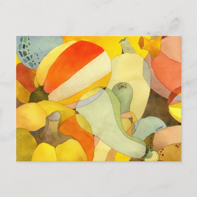 Pumpkins & Gourds Kitchen Recipe Postcard (Front)